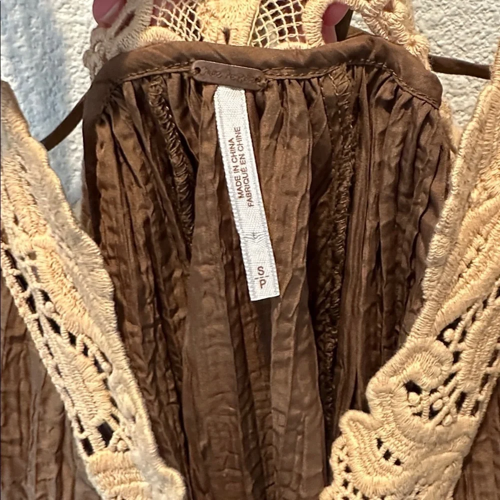 Free People Knit Trim Women's Top